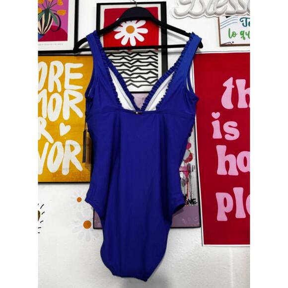 Tommy Hilfiger One Piece Swimsuit - Size 8 - Cobalt Blue - Picture 2 of 4